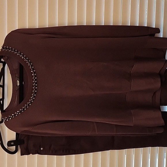 Simply Vera Jeweled Asymmetrical Purple Sweater sz XL - Picture 1 of 8